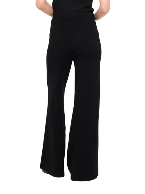 Pantaloni da donna in maglia, gamba ampia, colore nero. LIU JO | MF5461-MS99E22222